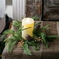 thumbnail image 2 of Christmas Candle Rings Wreath 2.95 Inner, Mini Xmas Wreath with Artificial Berries Pine Cone, Candle Ring Holder for Table Napkin Cup Decor, Holiday Home Kitchen Cabinet Centerpiece, 1 Pcs, 2 of 7