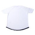 thumbnail image 3 of Men Solid Slub Cotton Pleated Short Sleeve Slim Fit T Shirt, 3 of 5