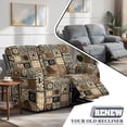 thumbnail image 3 of TSOVTHRID African Tribal Plaid Print Loveseat Recliner Covers for 2 Seat Sofa, Soft Reclining Love Seat Slipcover, 6-Piece Stretch Reclining Sofa Covers, 3 of 7