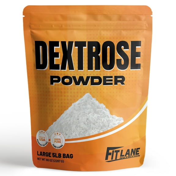 Dextrose Powder 5 lbs - Food Grade Sugar for Brewing and Sausage Making - Carb Powder Unflavored - By Fit Lane Nutrition