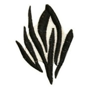 ID 0650C Zebra Print Patch Stripes Design Symbol Embroidered Iron On Applique