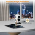 thumbnail image 7 of Superdanny 8 Outlet Power Strip Tower, USB C Surge Protector with 10FT Extension Cord, 3 USB-A , 1 USB-C Ports, White and Black, 7 of 7