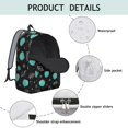thumbnail image 4 of Alien Head and UFO Deep Black Pattern Backpack for School, Cute School Bag with Adjustable Shoulder Straps and Padded Back, 15.7"x11.8"x5.5", 4 of 5