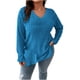 thumbnail image 2 of Ailaofu Long Sleeve Shirts for Women V Neck Casual Sweaters Basic Knit Fall Fashion Pullover Tops, 2 of 6