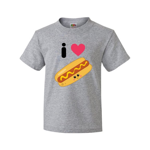 Inktastic I Love Hot Dogs Youth T-Shirt