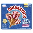 thumbnail image 6 of Drumstick Lil' Drums Vanilla or Strawberry Sundae Cones Variety Pack, Kosher, 12 Count, 6 of 13