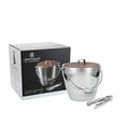 thumbnail image 3 of Crafthouse by Fortessa Round Stainless Ice Bucket with Wood Lid & Tongs - 3.3 Quarts ice buckets, 3 of 4