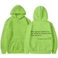 thumbnail image 5 of Arlun Fashion Letter Printed Hoodies for Women Loose Comfortable Long Sleeve Pullover Sweatshirt Casual Drawstring Preppy Hooded Tops with Pockets for Teen Girls Green S, 5 of 5