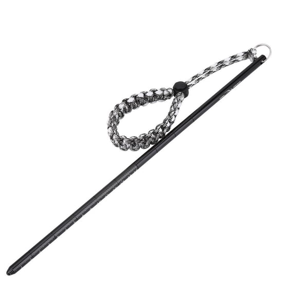 Wbestexercises Diving Pointer Stick, Scuba Diving Aluminum Alloy Lobster Stick Pointer Underwater Shaker Noise Maker Stick Rod with 7 Strand Parachute Lanyard(Black)