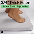 thumbnail image 5 of GORILLA GRIP Memory Foam Bath Rug, Machine Washable, Bath Rugs for Bathroom Floor, 24x17 Mat, Light Gray, 5 of 10