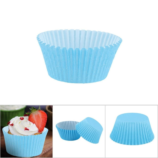 Cupcake Baking Cups, 100Pcs Mini Easy Demoulding Cupcake Liners Round Cake Baking Cups Muffin Cases Home Party Wedding , 2.68 In X 1.97 In