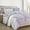 Lilac/White, variant on Reversible 10-Piece Marble Print Comforter Set - Includes Decorative Pillow, Fitted Sheet with Smart Pockets, Soft and Plush Medium-Weight Material, King Size, Black/White