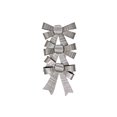 thumbnail image 1 of 3Pc Shiny Bows (Silver) - Set of 6, 1 of 1