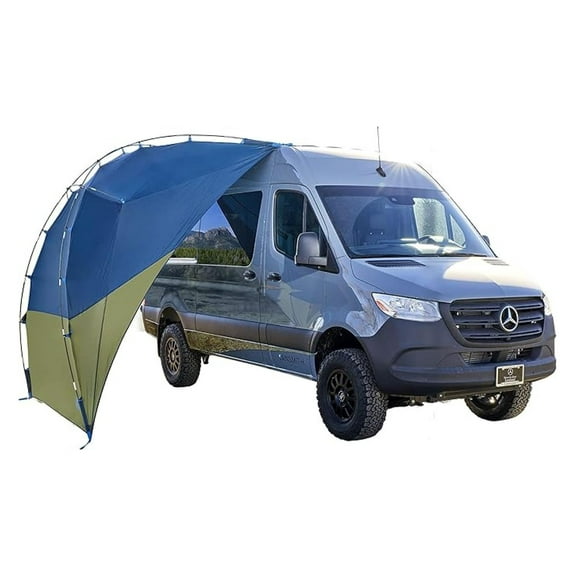Sideroads Awning Shelter for Car Camping, Tailgating, and Summer Beach Trips, Protection from and UV, Universal Mount, Sturdy Steel Frame, Easy Setup