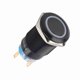thumbnail image 1 of Botón Pulsador Impermeable Con Bloqueo Automático LED, Negro, 19 Mm, 1224 V, Encendido Y Apagado, Placa De Metal Duradera, Con Anillo De Goma A Prueba De Polvo, Ideal Para Uso En, 1 of 7