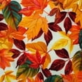 thumbnail image 6 of HAOXIT  Fall Tablecloth Round  Yellow Orange Autumn Leaves Table Cloth Washable Spillproof Wrinkle Resistant Fabric Table Cover for Indoor Outdoor Kitchen Dinning 46-50, 6 of 8