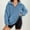 Blue, variant on Womens Half Zip Fuzzy Fleece Sherpa Pullover Long Sleeve Oversized Sweatshirt Quarter Zip Crew Neck Sweatshirts Tops Teen Girls Fall Witer Clothes