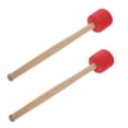 thumbnail image 5 of Soimiss 2Pcs Red Drumstick for Bass Drum with Foam Head and Non Skid Wood Handle, 5 of 8