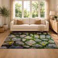 thumbnail image 2 of Gelasgo Natural Stone Texture Velvet Area Rug, Rustic Rock Pattern Decorative Carpet, Soft Indoor Floor Mat for Bedroom Living Room Entryway Office Home Decor, 2 of 5