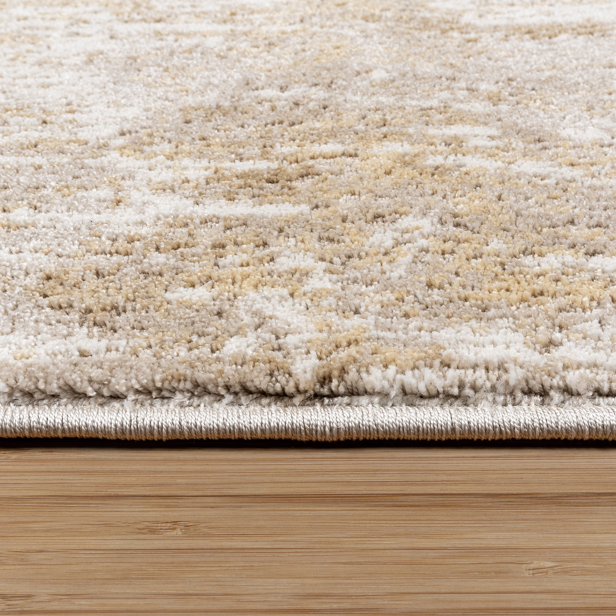 Gertmenian Eden Russo Polyester Beige Non-Slip Abstract Indoor Area Rug, 8x10