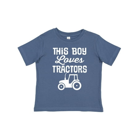 

Inktastic Farming This Boy Loves Tractors Gift Toddler Boy Girl T-Shirt