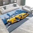 thumbnail image 3 of Area Rug 8x10 ft Cartoon Style City Taxi Yellow Living Room Rugs, Indoor Accent Rug, Washable Non Slip Stain Resistant Carpet, for Bedroom Dining Room Home Office Soft Low Pile Print Rugs, 3 of 7