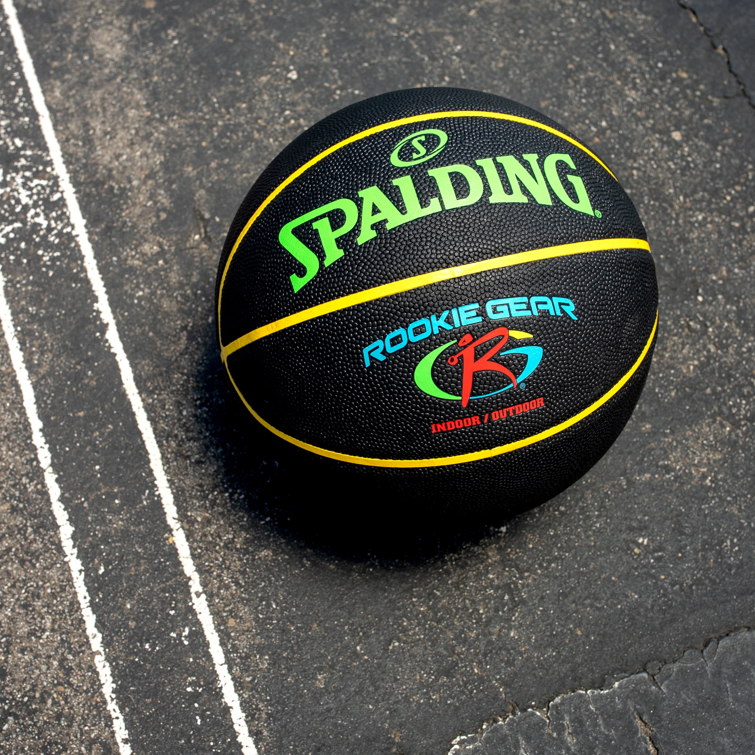 Spalding 27.5" Rookie Gear Youth Indoor/Outdoor Basketball - Black
