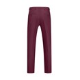 thumbnail image 3 of HOOMEUMY Men's Suit Pants Business Dress Trousers Flat Front Straight Leg Solid Color Office Work Slacks Red XXL, 3 of 3