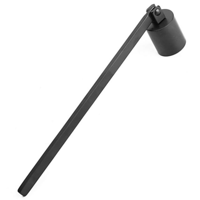 Yunxwd Encantadora cubierta de acero inoxidable con forma de tubo recto para velas, aromaterapia (negro)