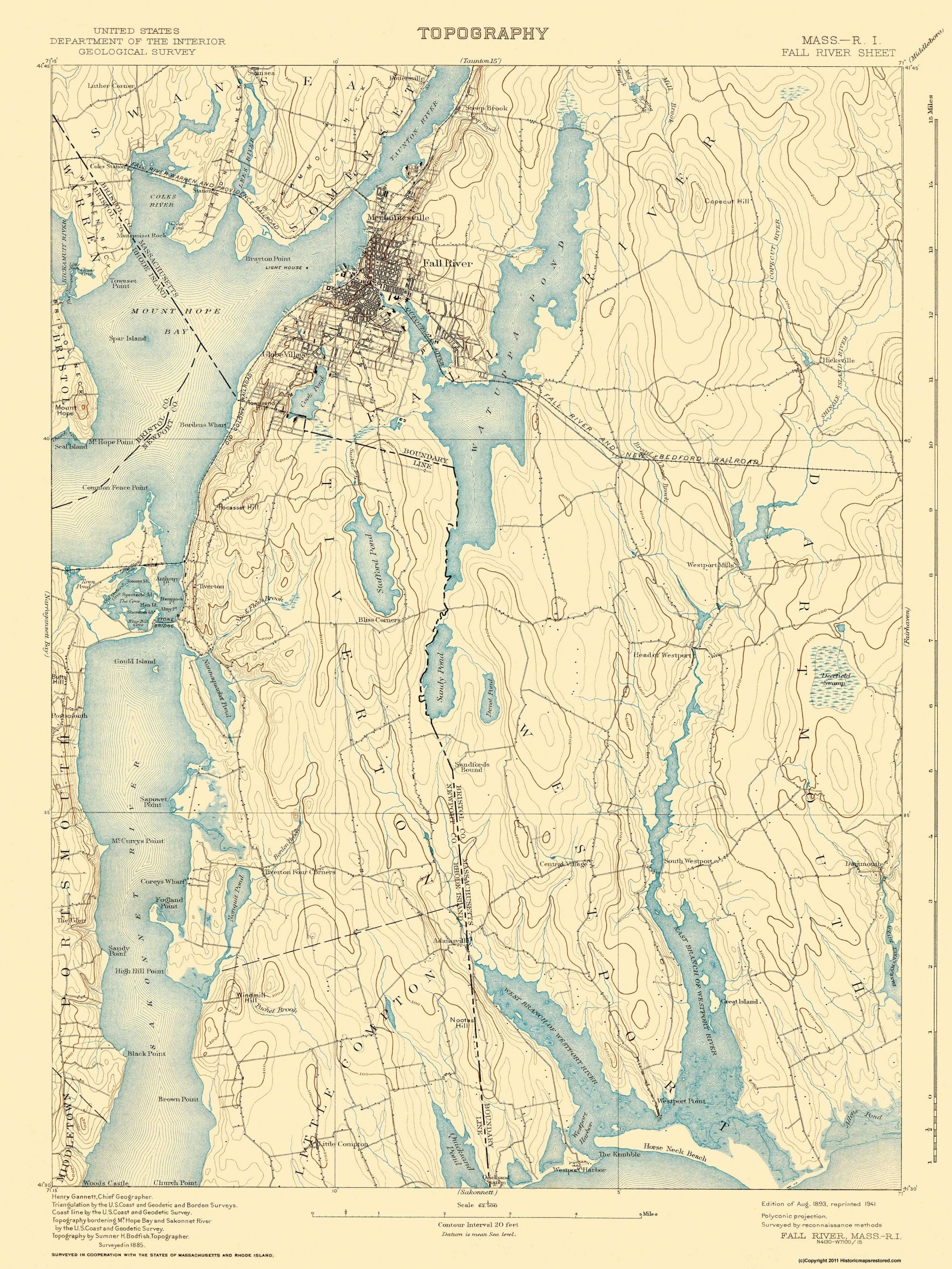 Fall River Massachusetts Quad - USGS 5 - 5 x 5.5 - Walmart.com Fall River Massachusetts Quad - USGS 5 - 5 x 5.5 - Walmart.com