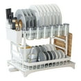 thumbnail image 3 of TWINS CHA & SAL Over Sink 2-Tier Dish Drying Rack, Kitchen Organizer Shelf, Storage Drainer - Dish Racks, 3 of 4