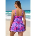 thumbnail image 2 of Swim 365 Women's Plus Size Twist-Front Swim Dress, 2 of 3