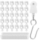 thumbnail image 1 of 30 deslizadores para cortinas con ganchos para rieles de cortinas, rodillos y ganchos para barras., 1 of 7