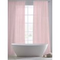 thumbnail image 5 of Pink Striped Sheer Curtains 84 Inch Length 2 Panels Set, Modern Simple Farmhouse Beige Vintage Voile Window Treatment Rod Pocket Curtains Sheers Drapes for Bedroom/Living Room/Kitchen 52"x84"x2, 5 of 7