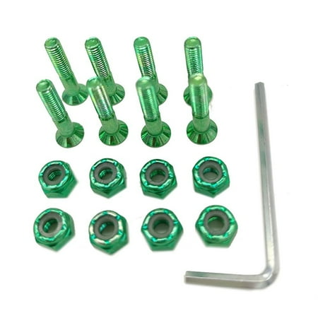 

linyes 8pcs skateboard screw 1 inch color plating 25mm bridge screw