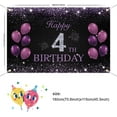 thumbnail image 2 of Happy 12th Birthday Banner, Purple Happy 12th Birthday Party Decorations for Girls, 12 Year Old Birthday Supplies Backdrop Décor, 5.9 X 3.8 Fts, 2 of 10