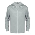 thumbnail image 4 of Hansber Men's Hiking Shirts UPF 50+ UV Rash Guard Long Sleeve Zipper Hoodie Jacket Outdoor Fishing Grey 4XL, 4 of 7