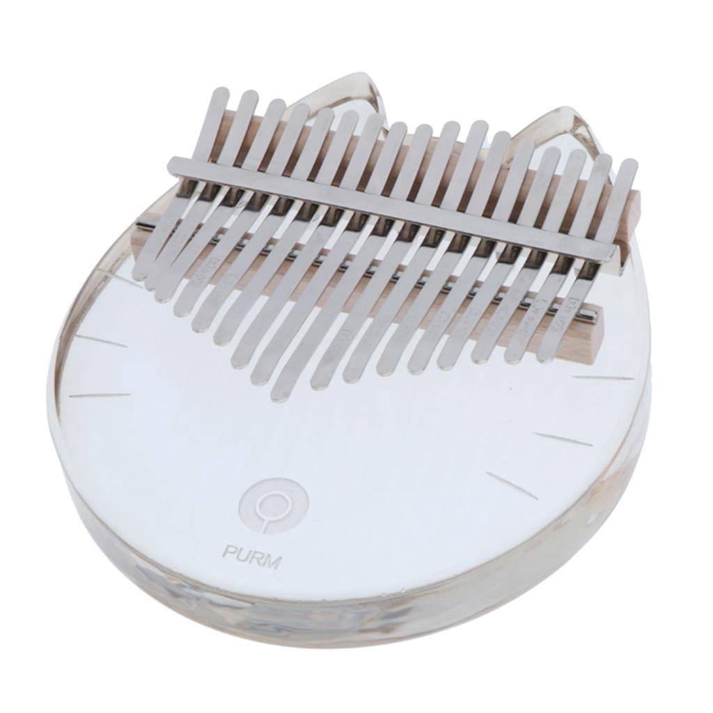 LeeQinersw Portable New Cute 17 Key Kalimba Acrylic Finger Mbira Thumb Piano Gift 157x130mm