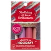 eos Holiday Hydrating Natural Lip Balm, Multi-Flavor, 4 Pack
