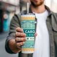 thumbnail image 5 of North Carolina NC Tar Heel State Progress Beauty Travel Vacation Stamp 20oz Insulated Water Bottle Skinny Tumbler Includes Straw, 5 of 7
