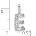 thumbnail image 3 of 14K White Gold Diamond Letter E Initial Pendant (Width 5.75) (Length 15.18) - Jbsp, 3 of 5