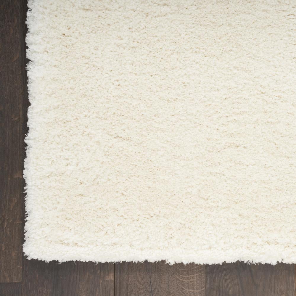 Nourison Luxurious Shag Ivory 7'10" x 9'10" Area Rug, Solid, Plush, Bed Room, Living Room, Dining Room, Kitchen, Easy Cleaning, Non Shedding,