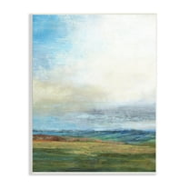 Stupell Industries Blue Sky Meadow Landscape Alluring Green Hills, 10 x 15, Designed by Suzanne Nicoll