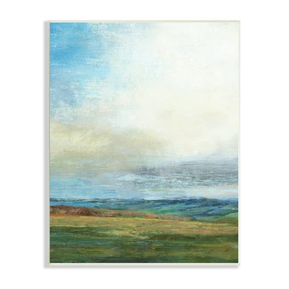 Stupell Industries Blue Sky Meadow Landscape Alluring Green Hills, 10 x 15, Designed by Suzanne Nicoll