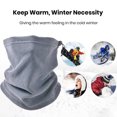 thumbnail image 4 of YAOBAMM Drawstring Neck Gaiter Winter Multifunctional All in 1 Fleece Neck Gaiter Solid Color Drawstring Face Guard Thick Cycling Headwear Running Sport, 4 of 7