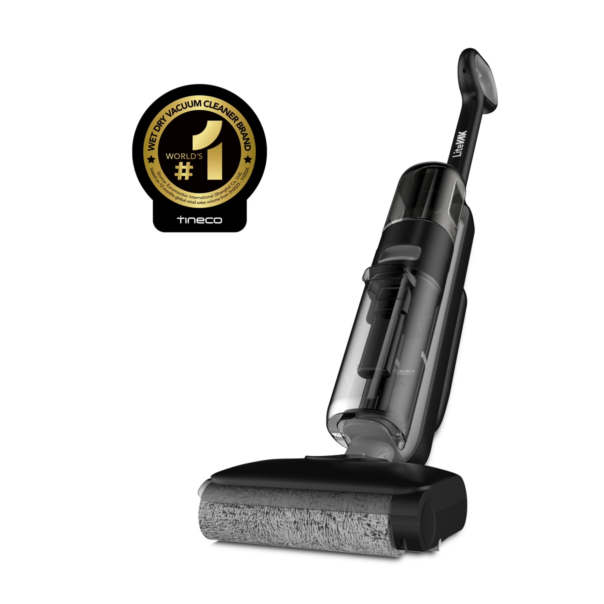 Tineco LiteVak Wash Pro Cordless Vacuum and Mop for Hard Floors, Self-Cleaning, XL Tanks