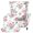 Watercolor Pink Rose Floral Print, variant on HELLHERO Firework Stars US Flag 2 Piece Wingback Chair Covers, Comfy Elastic Bottom Wing Chair Covers Slipcovers Spandex Single-Seat Wingback Armchair Covers for Living Room Bedroom