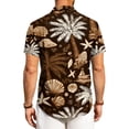 thumbnail image 6 of Mens Hawaiian Shirt Summer Casual Tropical Print Mens Short Sleeve Button Down Shirts Fashion Beach Vacation T Shirts Brown M, 6 of 6