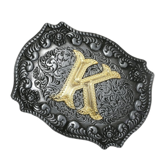 Letters Western Cowboy Belt Buckle, Alphabet Rodeo Buckle Belt Accessories for Adults , as described K