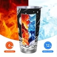 thumbnail image 6 of Fotbe Cosmic Landscape Celestial Art Pattern 20 oz Tumbler Stainless Steel Vacuum Insulated Coffee Ice Cup Double Wall Travel Flask Leak-proof Coffee Cup-Straw Three-piece Set, 6 of 8
